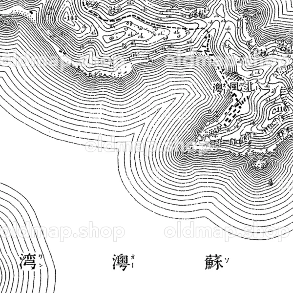 蘇墺近傍第一号 北風墺 明治28年(1895) - 台湾二万分一図 - 画像 (2)