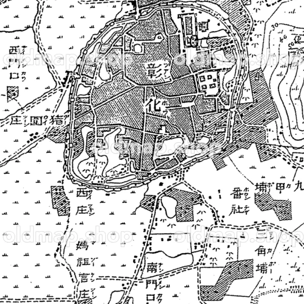 彰化近傍 彰化 明治28年(1895) - 台湾二万分一図 - 画像 (2)