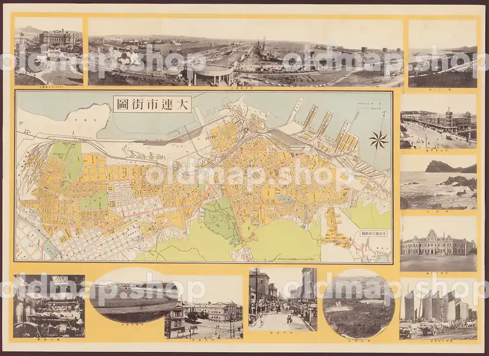 大連市 昭和8年(1933) – 関東州 – 古地図素材データのダウンロード販売-oldmap.shop