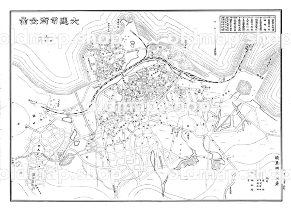 大連市街全図 明治39年(1906)