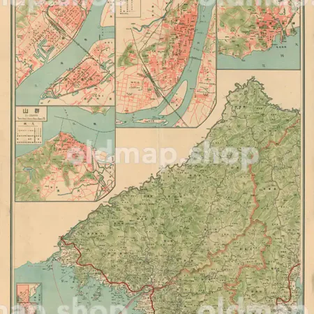 測最新 朝鮮交通地図 西北部 (四枚ノ内三) 大正13年(1924)