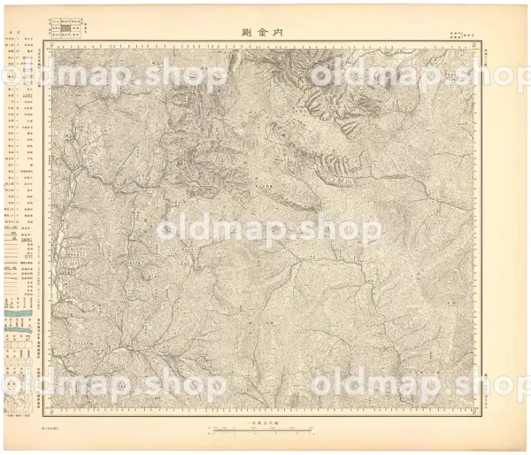 内金剛 杵城十三号 大正7年(1918) - 朝鮮五万分一図