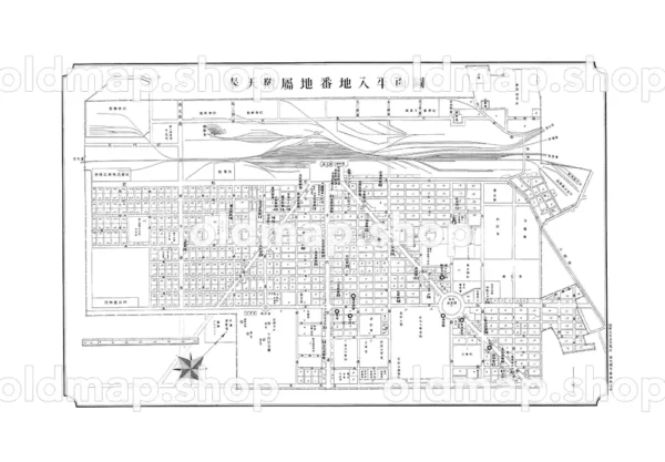 奉天付属地番地入平面図 昭和7年(1932)