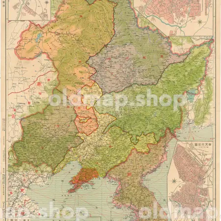 新興 大満洲国地図 昭和7年(1932)