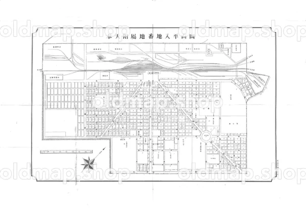 奉天附属地番地入平面図 大正13年(1924)