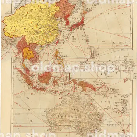 大東亜共栄圏全図 3図 昭和18年(1943) - 満洲帝国分省地図