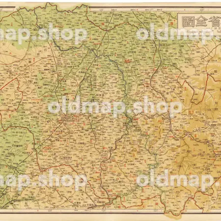 吉林省全図 4図 昭和18年(1943) - 満洲帝国分省地図
