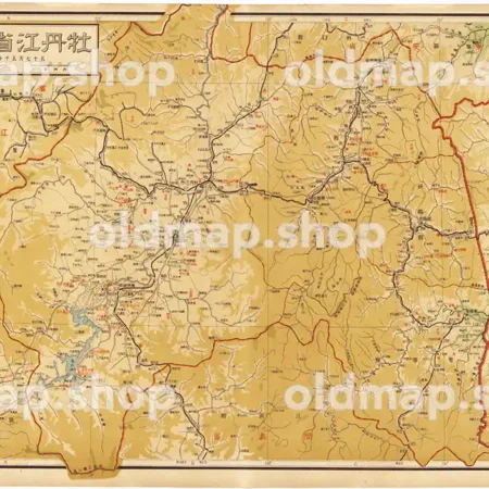 牡丹江省全図 10図 昭和18年(1943) - 満洲帝国分省地図