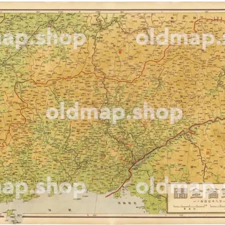 安東省全図 14図 昭和18年(1943) - 満洲帝国分省地図