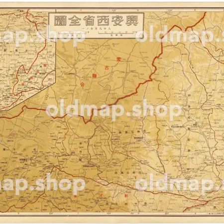 興安西省全図 19図 昭和18年(1943) - 満洲帝国分省地図