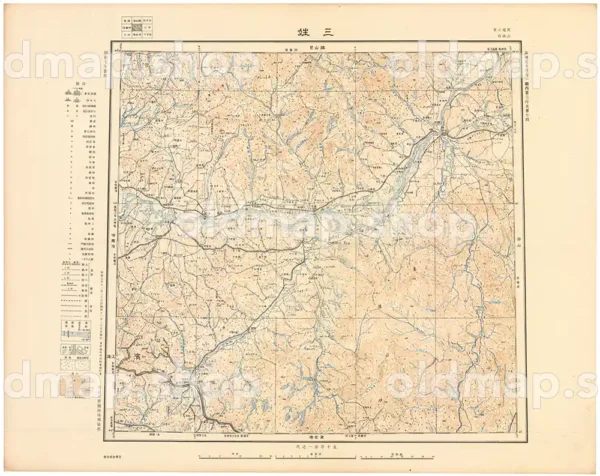 三姓（依蘭） 昭和7年(1932) - 満洲五十万分一図