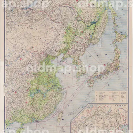 東亜現勢大地図 附支那辺境図 昭和13年(1938)