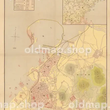 青島市街図 大正4年(1915)