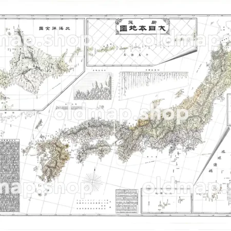 新選 大日本地図 明治21年(1888)