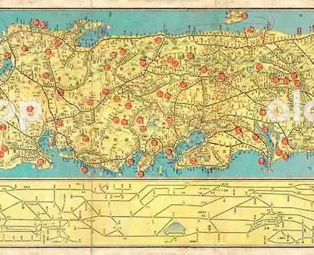 大東亜鉄道案内図 日本之部 昭和18年(1943)