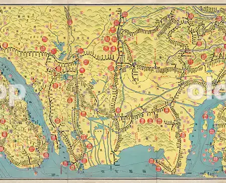 大東亜鉄道案内図 共栄圏之部 昭和18年(1943)