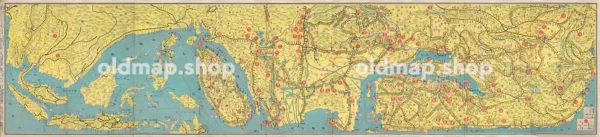 大東亜鉄道案内図 共栄圏之部 昭和18年(1943)