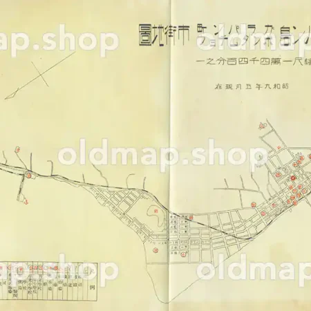 南洋サイパン島ガラパン町ポンタムチョウ市街地図 昭和9年(1934)