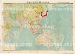 大東亜共栄圏全図 昭和18年(1943) - 標準大東亜分図