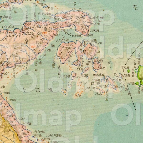 セレベス・モルッカ諸島 昭和18年(1943) - 標準大東亜分図 - 画像 (2)