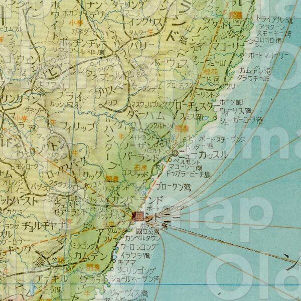 オーストラリア東部 昭和18年(1943) - 標準大東亜分図 - 画像 (2)