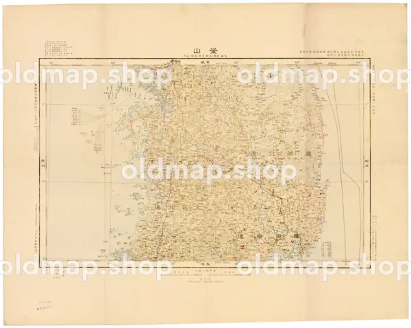 釜山 明治42年(1909) - 百万分一東亜輿地図