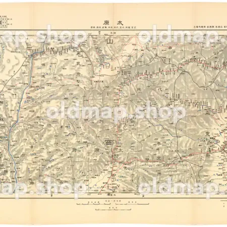 太原 明治43年(1910) - 百万分一東亜輿地図