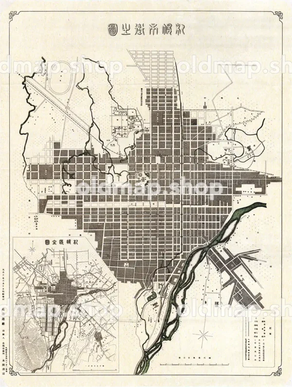 札幌市街之図 大正10年(1921)